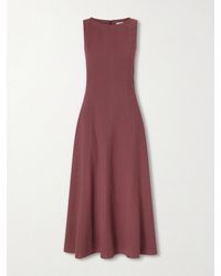 Brunello Cucinelli - Paneled Wool-Blend Midi Dress - Lyst