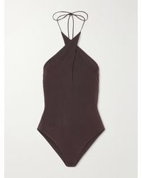 Alex Perry - Halterneck Backless Stretch-Mesh Bodysuit - Lyst