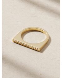 Mizuki - Bar 14-Karat Diamond Ring - Lyst