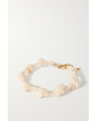 Eliou Aiden Perlenkette Mit Goldfarbenen Details Und Knoten - Weiß