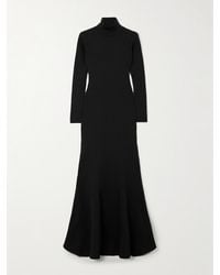 Balenciaga - Turtleneck Ribbed Silk-Blend Maxi Dress - Lyst