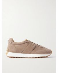 Tod's - T Vintage Sneakers Aus Veloursleder Mit Stickerei - Lyst