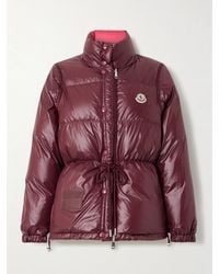 Moncler - Verone Reversible Twill-Jacquard Trimmed Quilted Shell Down Jacket - Lyst