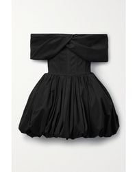 Brandon Maxwell - Pippa Off-The-Shoulder Cotton-Blend Poplin Mini Dress - Lyst