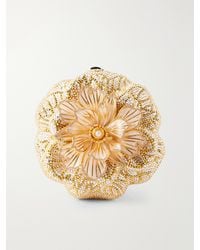 Judith Leiber - Magnolia Crystal-Embellished-Tone Clutch - Lyst