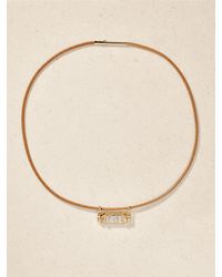 Marie Lichtenberg - Love Smash Locket 18-Karat And, Diamond And Leather Necklace - Lyst