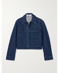 Another Tomorrow - Cropped Denim Jacket - Lyst