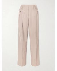 Jil Sander - Pleated Wool-Twill Straight-Leg Pants - Lyst