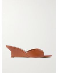 STAUD - Brigitte Mules Aus Leder Mit Keilabsatz - Lyst