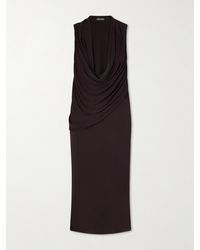 Tom Ford - Draped Crepe-Jersey Knee-Length Dress - Lyst