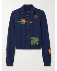 Mother - The Racquet Bead-Embellished Wool Cardigan - Lyst