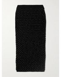 DIOTIMA - Spice Crystal-Embellished Crocheted Cotton-Blend Midi Skirt - Lyst