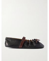 Marni - Dancer Bow-Detailed Leather Ballet Flats - Lyst
