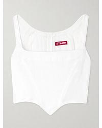 STAUD - Vaga Bustier Aus Leinen - Lyst