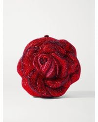 Judith Leiber - Rose American Beauty Crystal-Embellished-Tone Clutch - Lyst