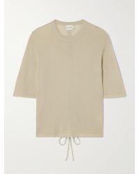 Deiji Studios - Paneled Ribbed Tencel Lyocell-Blend T-Shirt - Lyst