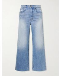 SLVRLAKE Denim - Grace Cropped High-Rise Wide-Leg Jeans - Lyst