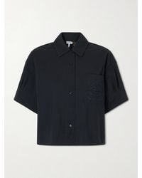Loewe - Paula's Ibiza Anagram-Embroidered Cotton-Blend Shirt - Lyst