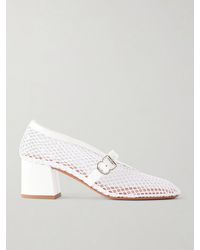 Alaïa - 55 Leather-Trimmed Mesh Pumps - Lyst