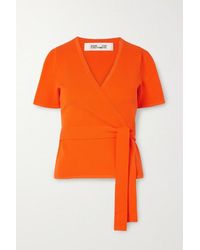 Diane von Furstenberg Mirella Wickeloberteil Aus Strick - Orange