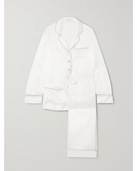 Olivia Von Halle - Coco Silk-Satin Pajama Set - Lyst
