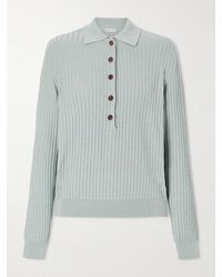 Blazé Milano - Alegria Cable-Knit Cotton And Silk-Blend Polo Sweater - Lyst