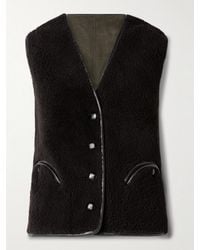 Blazé Milano - Tatoosh Gliss Wendbare Jacke Aus Shearling Mit Lederbesätzen - Lyst
