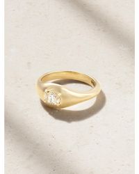 STONE AND STRAND - The Essential 14-Karat Diamond Pinky Ring - Lyst