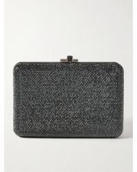 Judith Leiber - Slim Slide Crystal-Embellished-Tone Clutch - Lyst