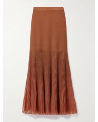 Ulla Johnson - Emilia Midirock Aus Rippstrick Mit Tülleinsätzen - Lyst