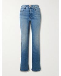 Mother - The Kick It High-Rise Straight-Leg Jeans - Lyst
