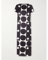 Dries Van Noten - Davita Printed Satin Midi Dress - Lyst