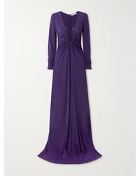 Christopher Esber - Arced Palm Maxikleid Aus Jersey Mit Raffungen - Lyst