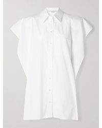 Stella McCartney - Oversized Organic Cotton-Poplin Mini Shirt Dress - Lyst