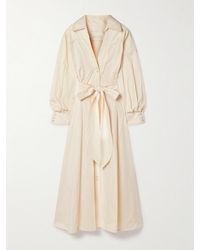 Johanna Ortiz - Vela De Cruz Belted Cotton-Blend Poplin Midi Shirt Dress - Lyst