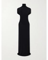 Colleen Allen - Open-Back Jersey Turtleneck Gown - Lyst