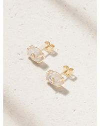 Sydney Evan - 14-Karat, Moonstone And Diamond Earrings - Lyst