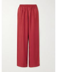 Loulou de Saison - Alera Hose Mit Weitem Bein Aus Seiden-Twill - Lyst