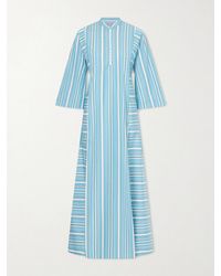 Thierry Colson - Rachel Striped Cotton-Poplin Kaftan - Lyst
