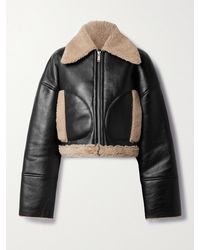 Halfboy - Cropped Shearling Jacket - Lyst