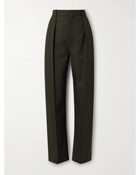 Lemaire - Pleated Wool-Blend Twill Pants - Lyst
