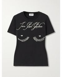 Jean Paul Gaultier - T-Shirt Aus Baumwoll-Jersey Mit Prints - Lyst
