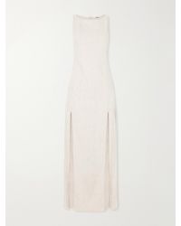 STAUD - Linen-Blend Maxi Dress - Lyst