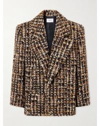 Saint Laurent - Wool-Blend Bouclé Blazer - Lyst