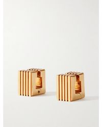KHAITE - Empire-Plated Hoop Earrings - Lyst