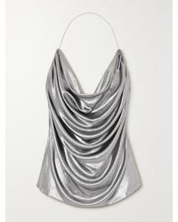 Loewe - Draped Lame Halterneck Top - Lyst