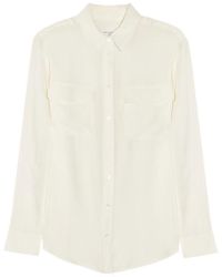 Equipment Signature Washed-silk Shirt - Natural