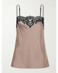 Stella McCartney - Lace-Trimmed Satin Camisole - Lyst