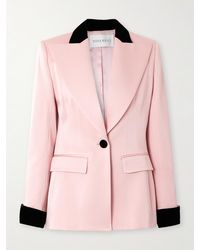 【Nina Ricci】 Cadyブレザー Nina Ricci Cady Velvet-Trim Blazer in Blue | Lyst