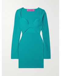 GAUGE81 - Otero Cutout Recycled Ribbed-Knit Mini Dress - Lyst